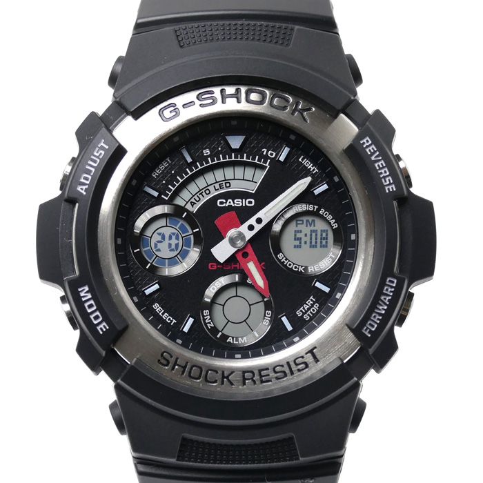 CASIO カシオ G-SHOCK 腕時計 電池式 AW-590-1AJF メンズ 中古