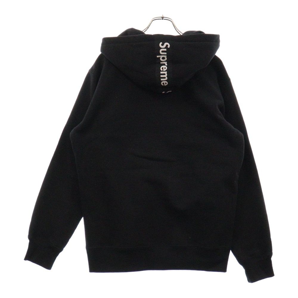 SUPREME (シュプリーム) 14AW Logo Tape Zip Up フード ロゴテープライン スウェット ジップアップ パーカー ブラック  - メルカリ