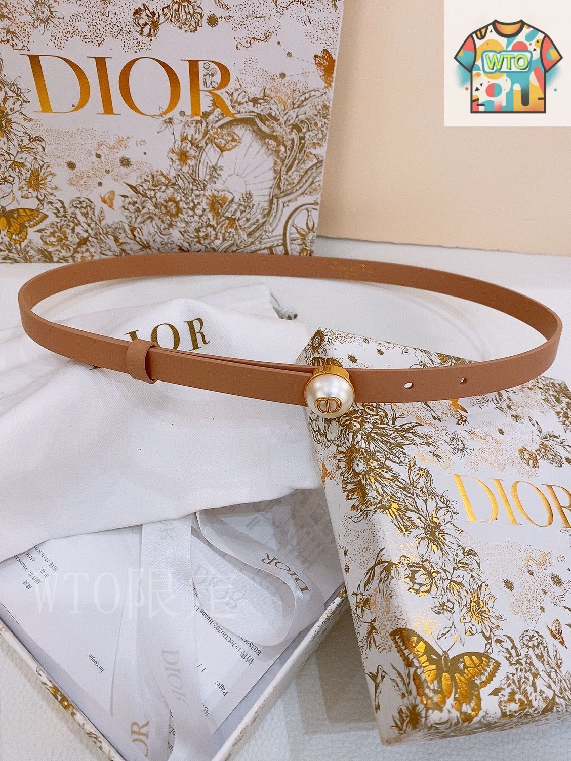 今日特価】Dior 30 Montaigne Treasure レディースベルト-1