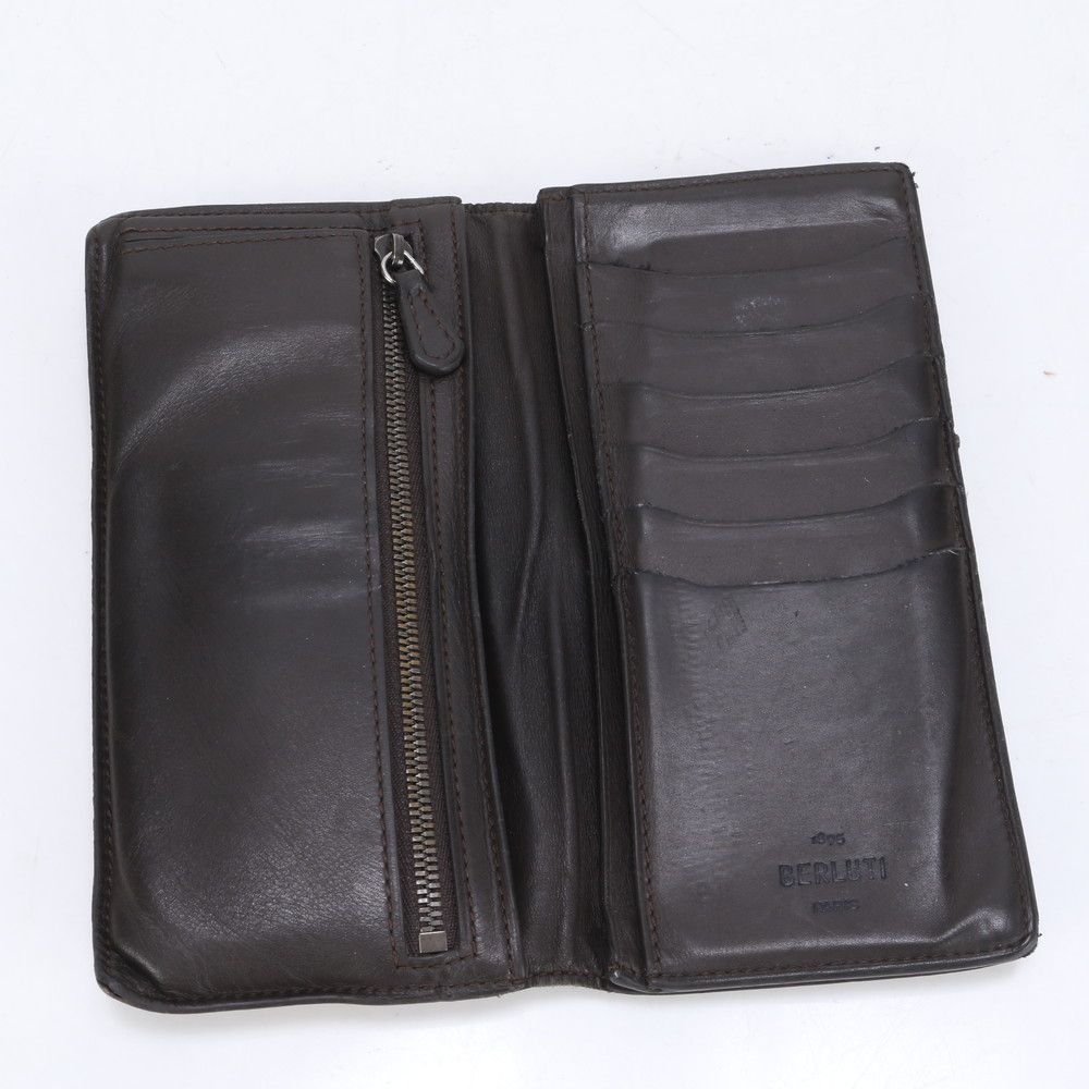 ベルルッティ エベネ カリグラフィ スクリット レザー 長財布 二つ折り  