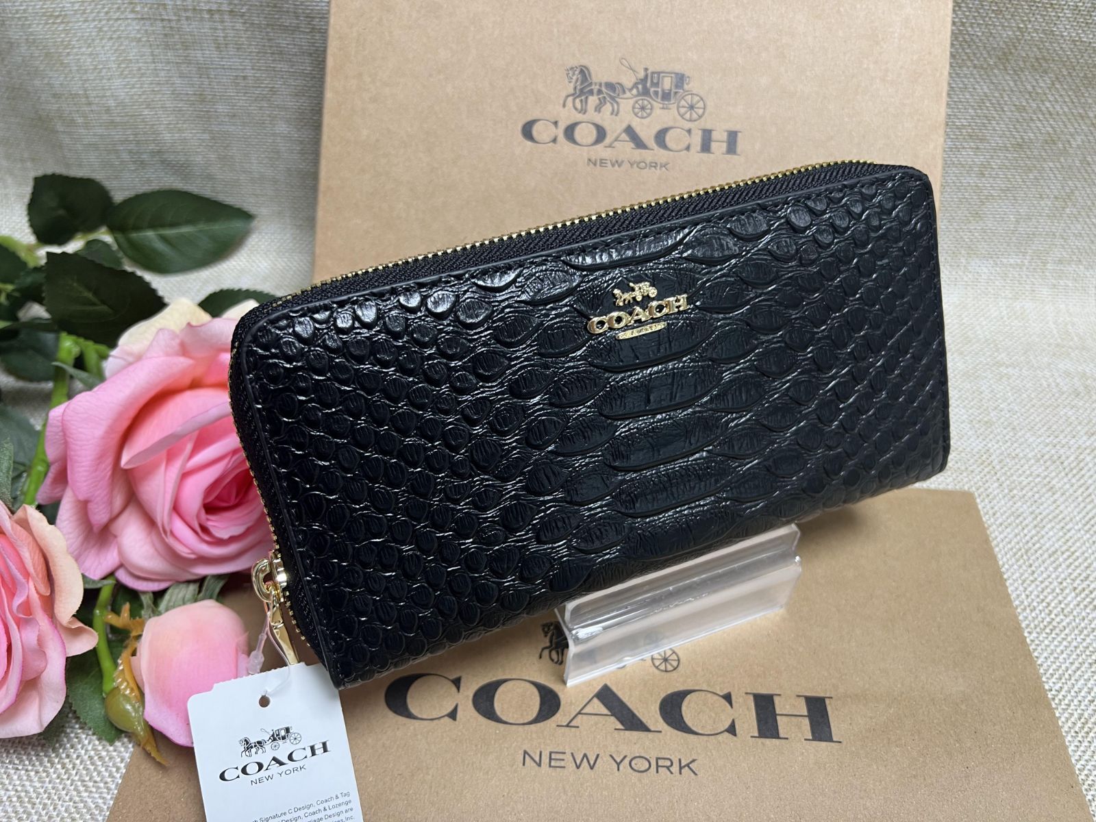 2年保証 COACH COACH メンズ シグネチャー コーチ エンボスド