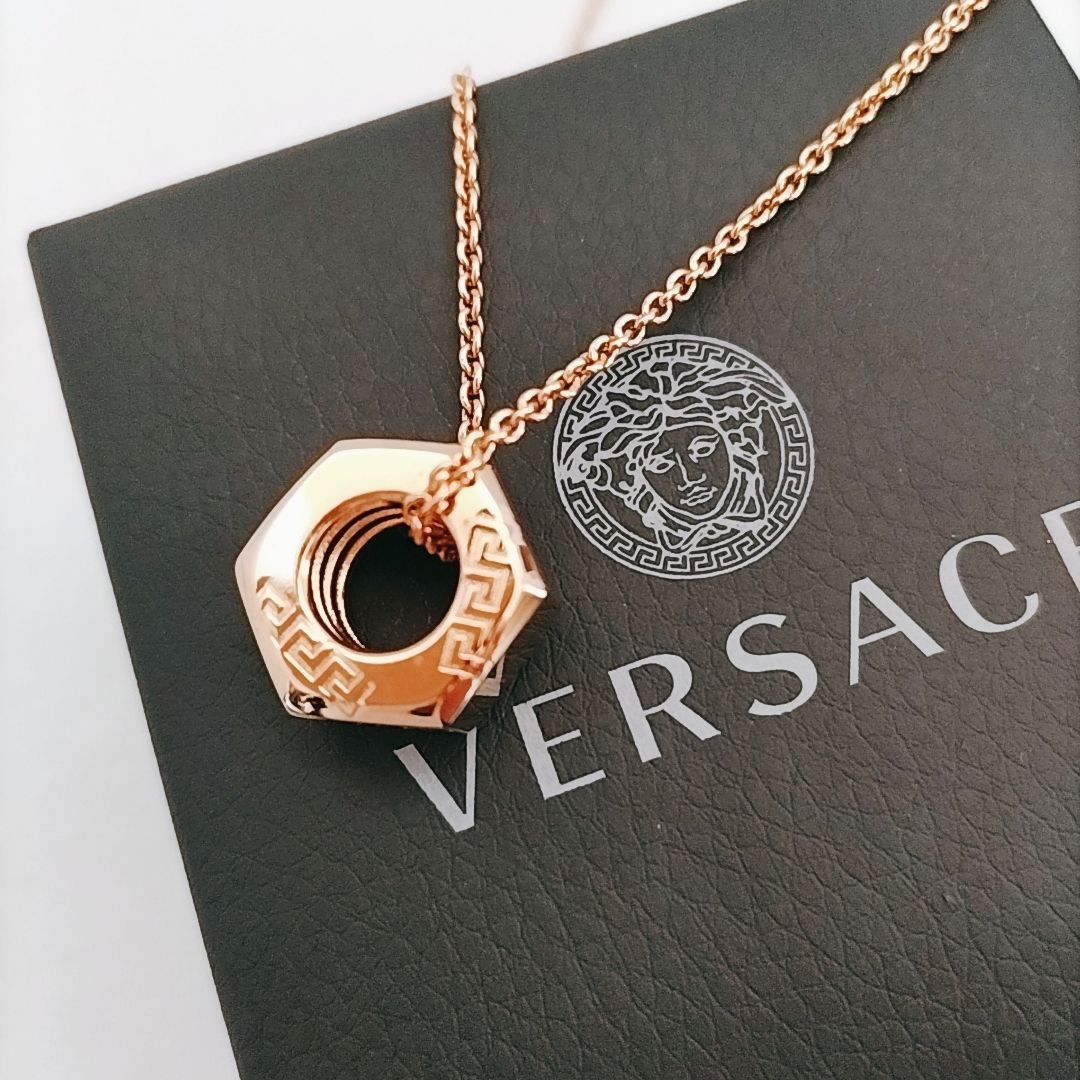 訳有特価【新品未使用】VERSACE◇ナット&ボルト グレカ ネックレス