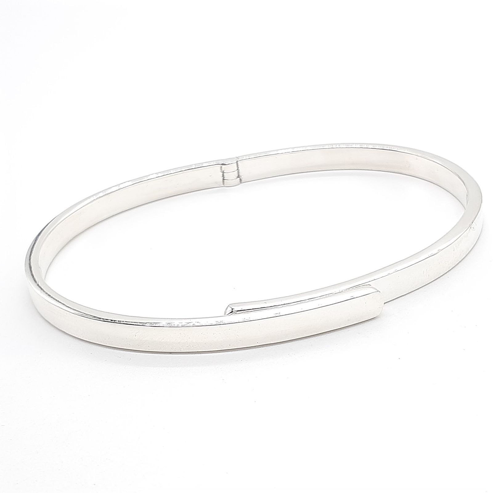 バングル ブレスレット シルバー SILVER 925 シンプル スリットタイプ ミニマル