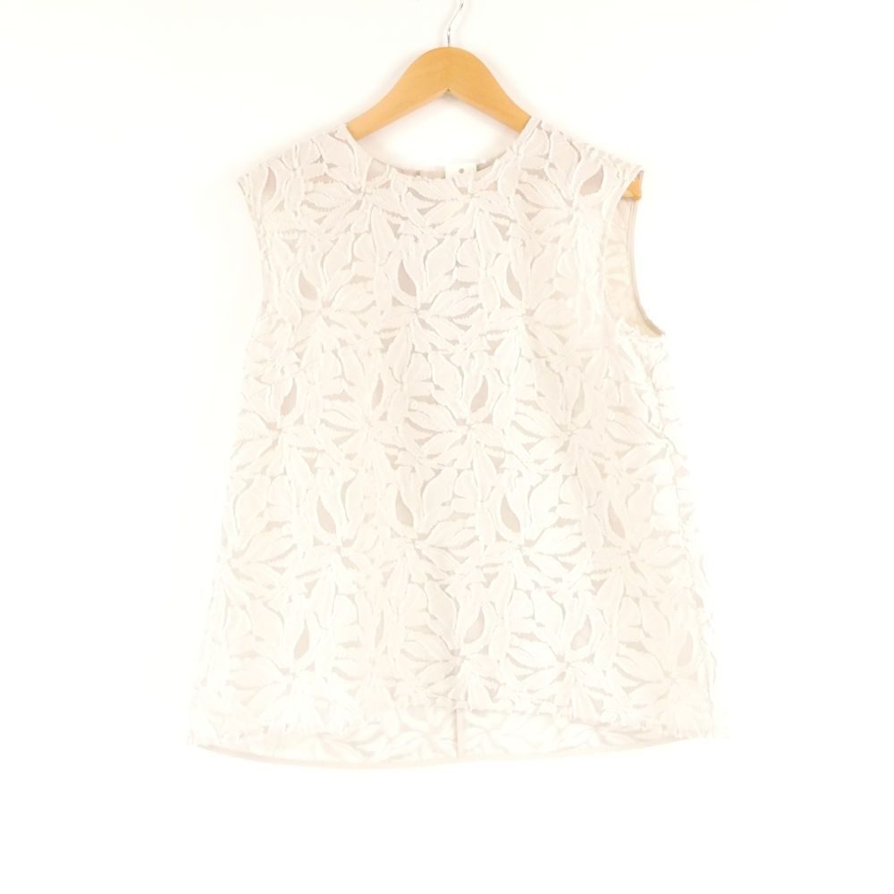 MACKINTOSH マッキントッシュ G5M23565 フラワーカットジャカード ブラウス 38 M コットン 他 ノースリーブ トップス レディース AM7269A74