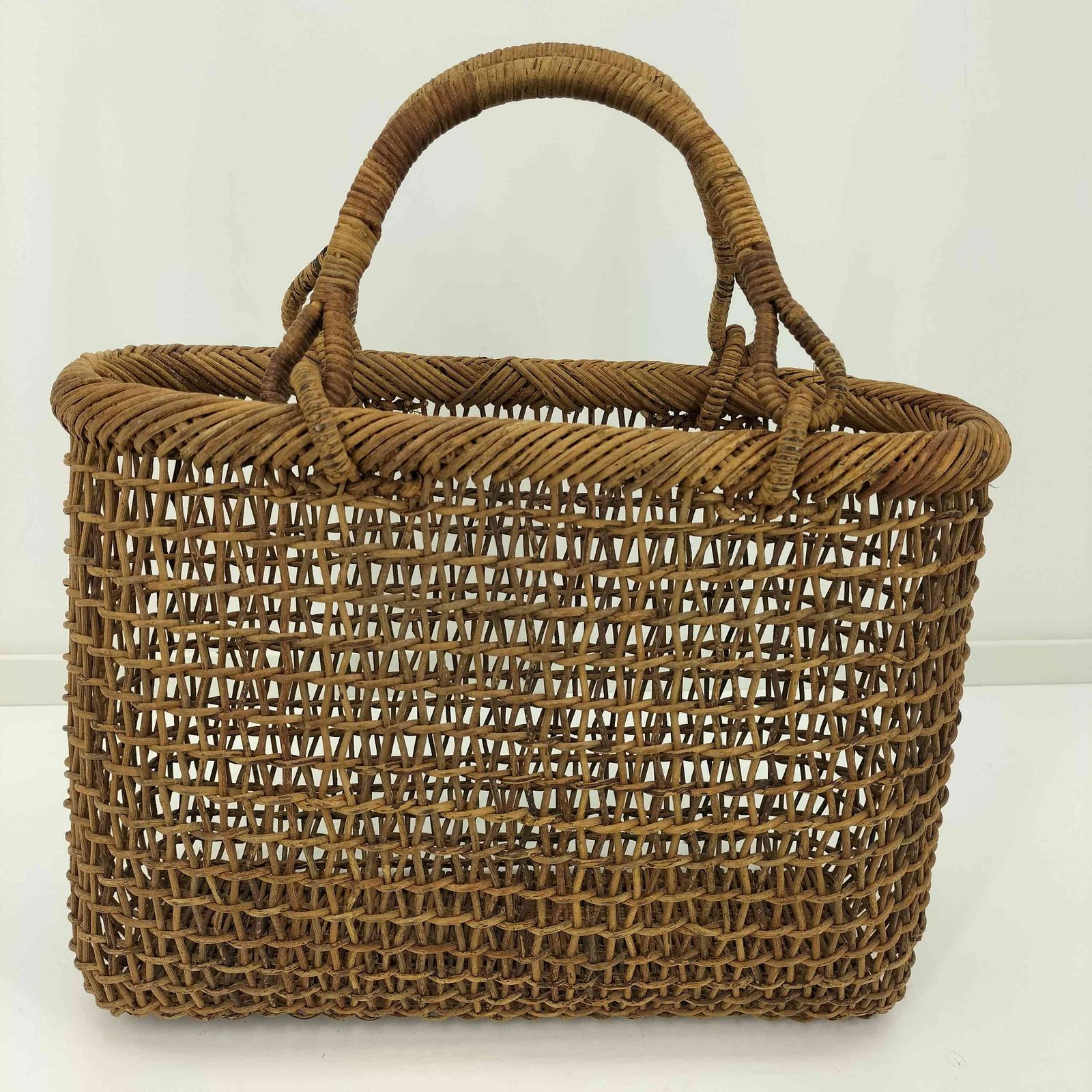 ユーズドフルギ 古着 あけび 編み カゴバッグ レディース 表記無