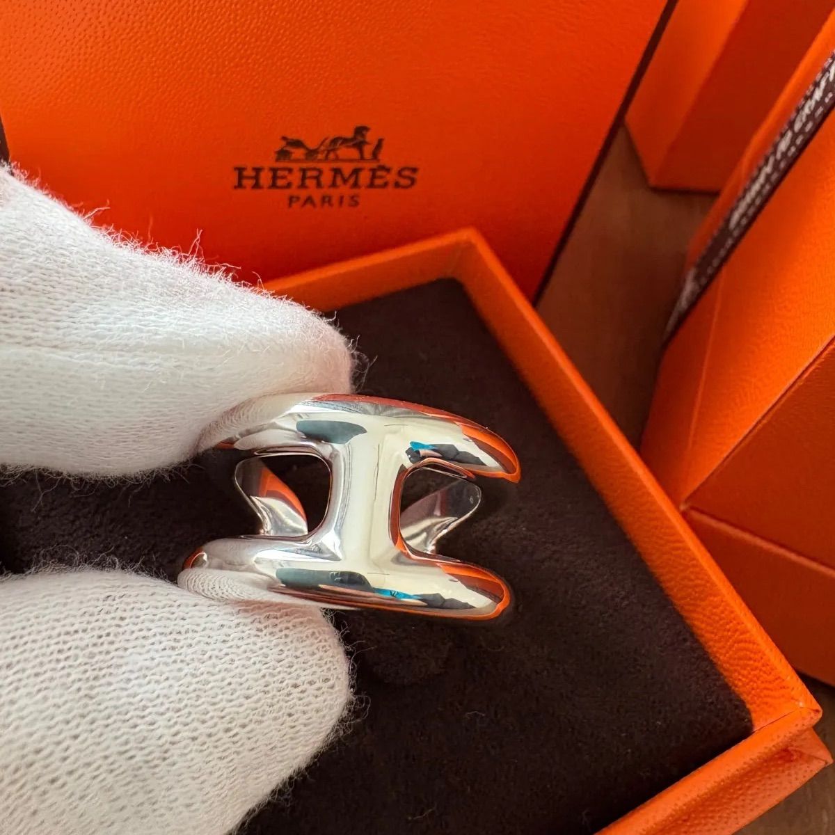 エルメス HERMES オスモズ OSMOSE リング PM 55 15 レア HERMES エルメス オスモズ リングPM 55 15号 - メルカリ