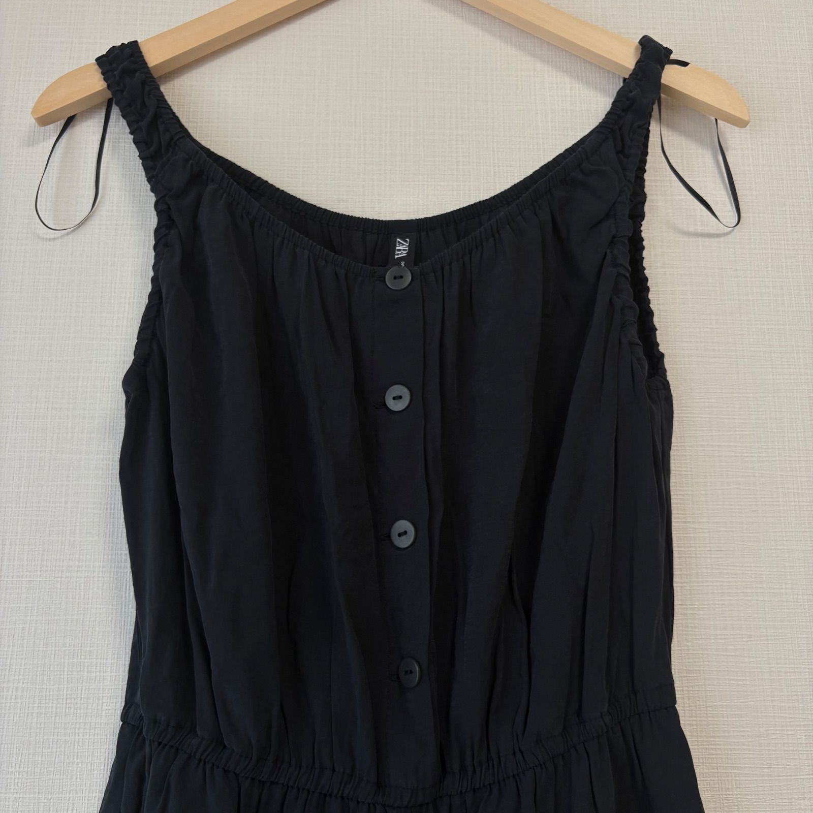 ZARA ルーズシルエット オールインワン 黒 S - メルカリ
