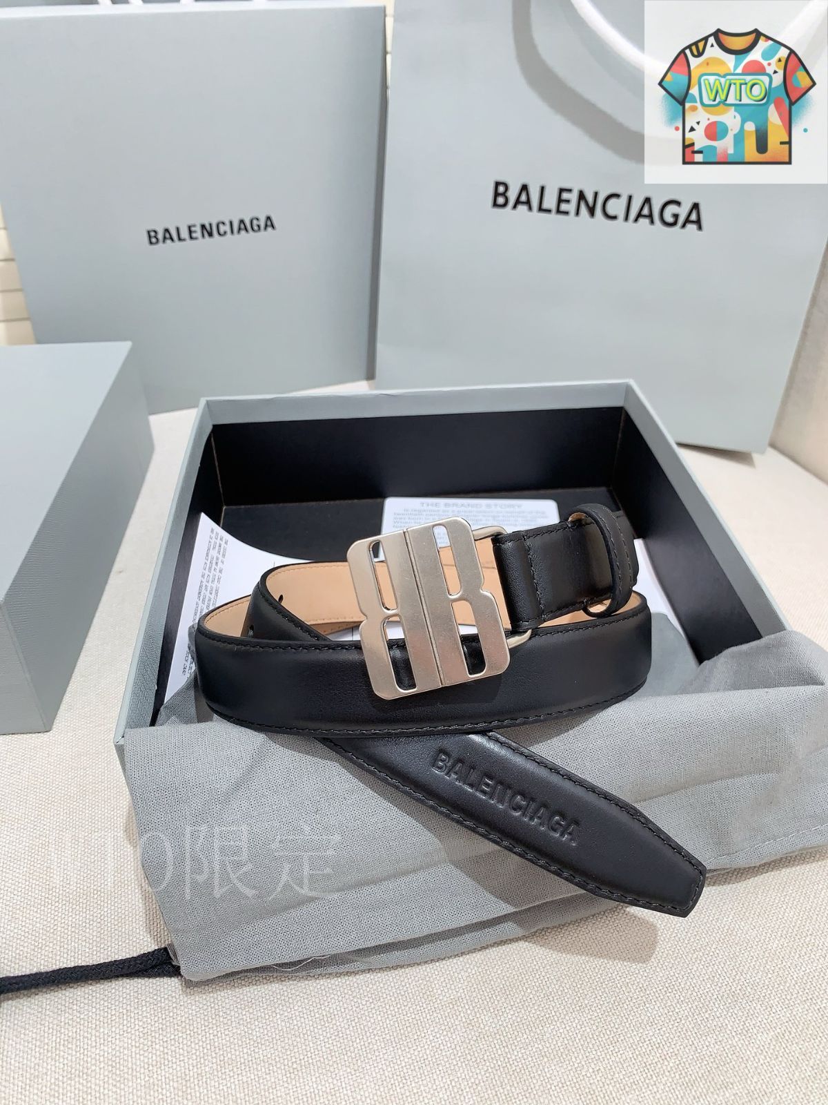 BALENCIAGA　革ベルト 今日WTO】Balenciaga 新款レザーベルト-JJ88 - メルカリ
