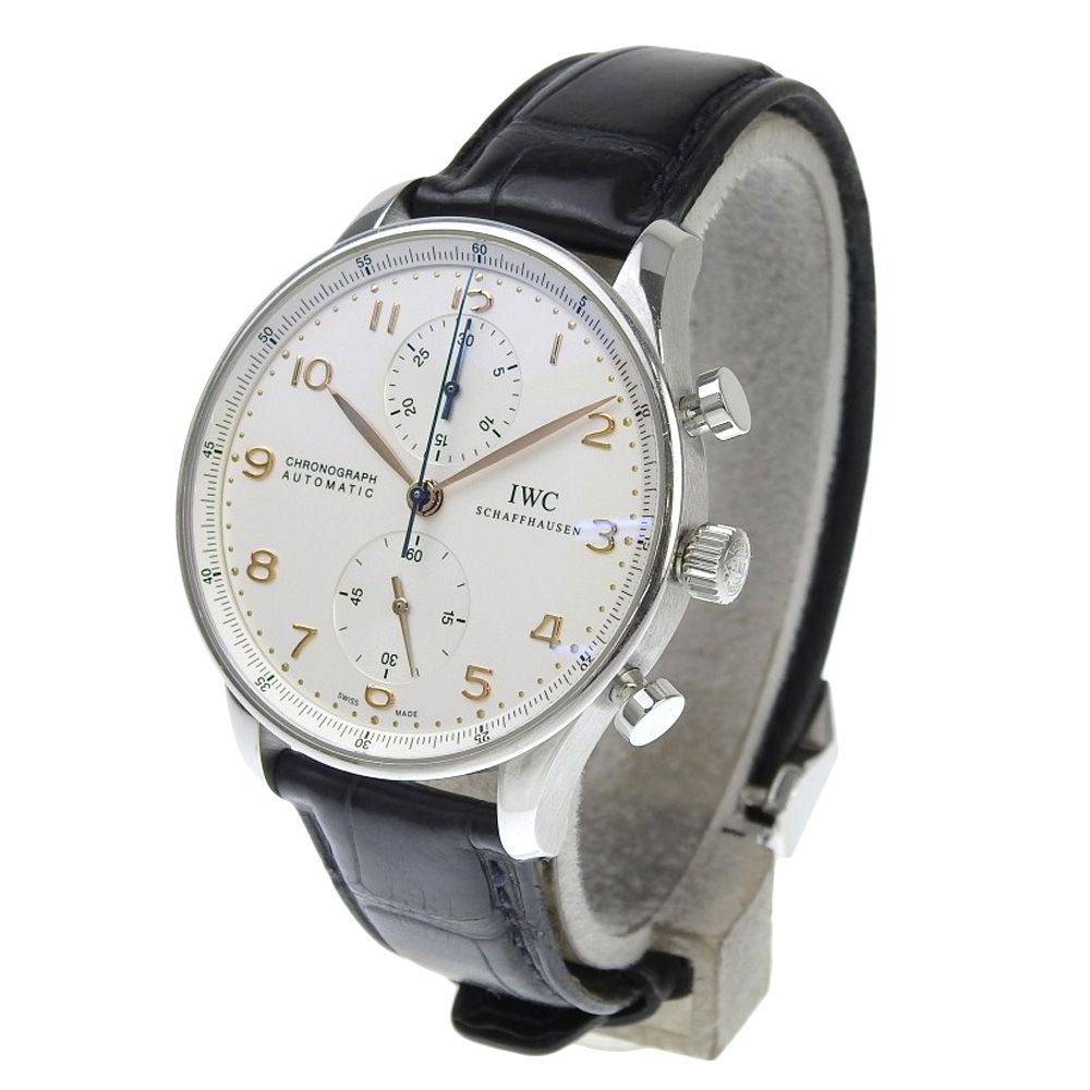 本物保証】 箱・保付 超美品 IWC ポルトギーゼ クロノグラフ IW371445