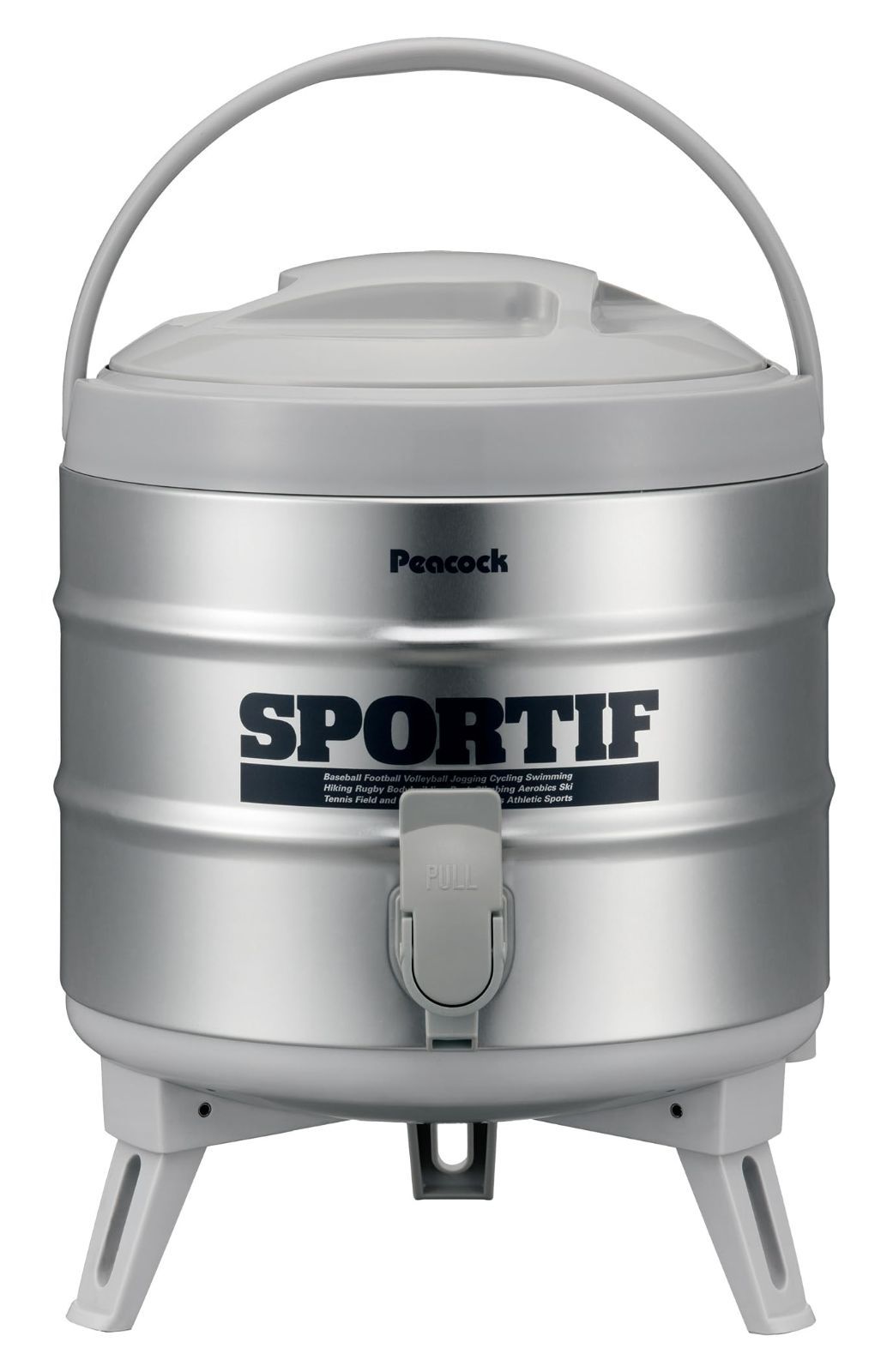 【新着商品】ウォータージャグ 6.1L 日本製 保冷 保温 洗いやすい 広口 ピーコック 保冷力 軽量 抗菌 レバー式 キーパー 注ぎやすい ピーコック魔法瓶工業(The-peacock) 大容量 ジャグ ステンレス グレー INS-60K H