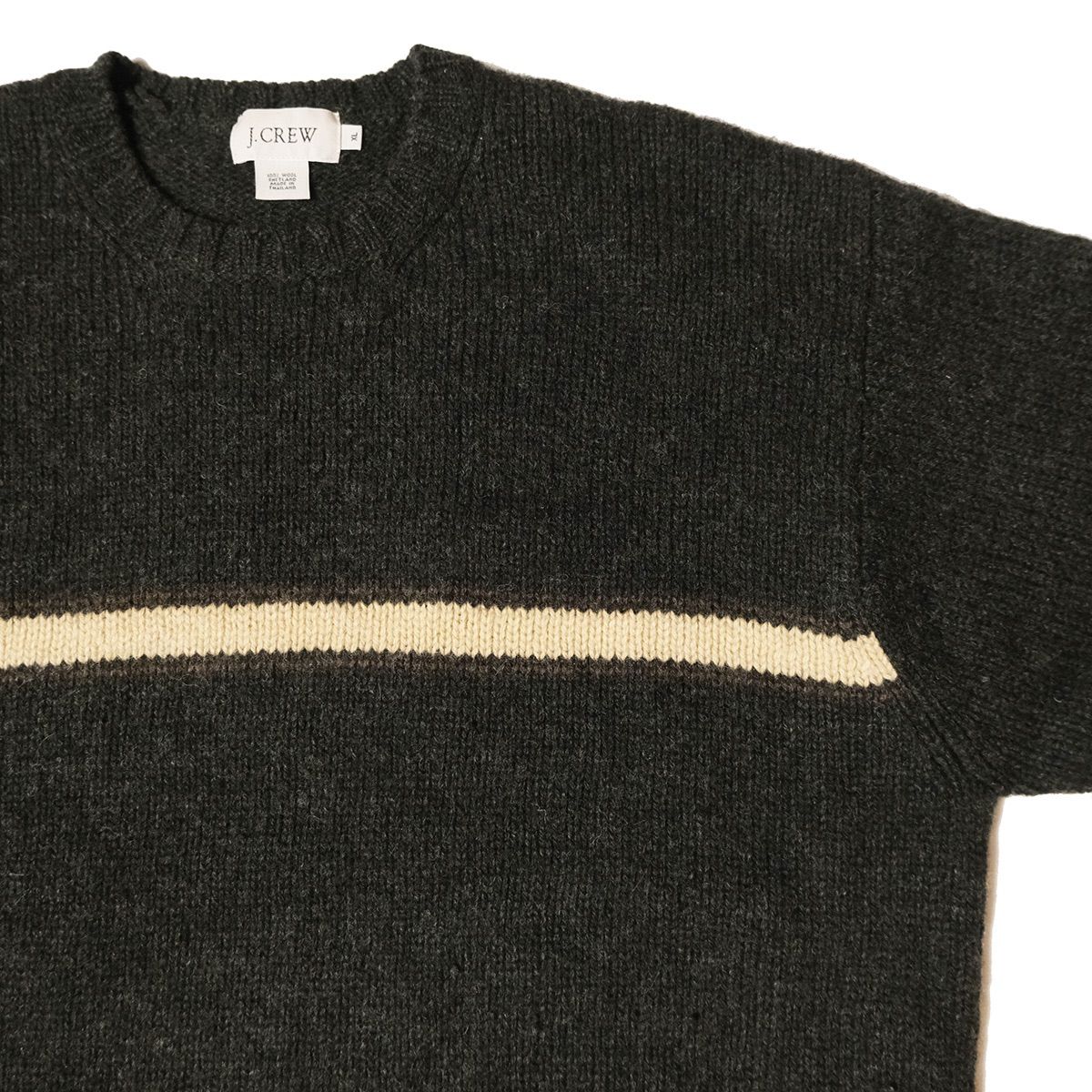 90u0027s 00u0027s Jクルー クルーネック コットン ニットセーター 紺