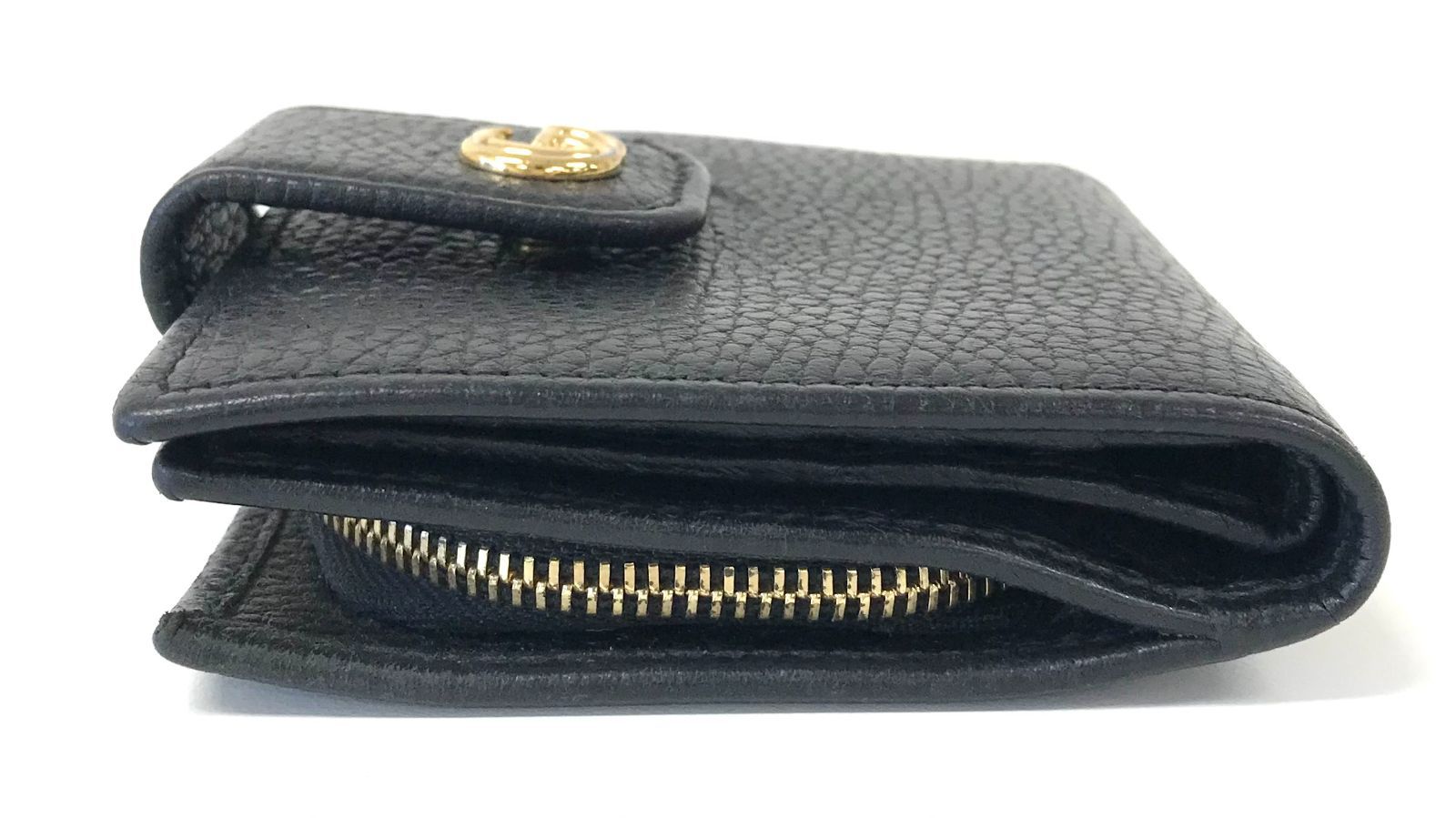 θ GUCCI プチマーモント 二つ折り財布 523193・1147 ブラック
