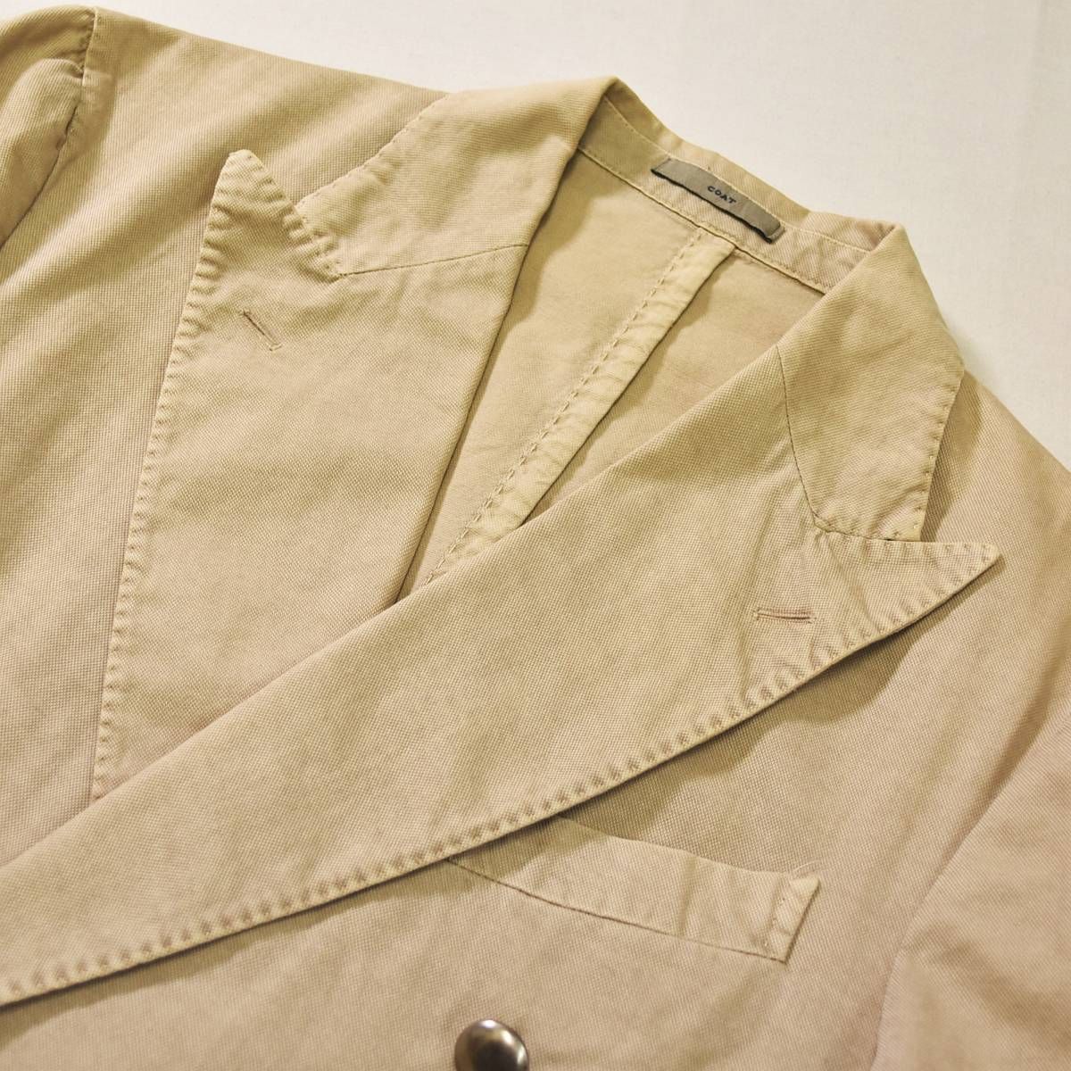 BOGLIOLI COAT ガーメントダイ アンコンジャケット イタリア製 48 最高級】 イタリア製 ボリオリ BOGLIOLI COAT ガーメントダイ