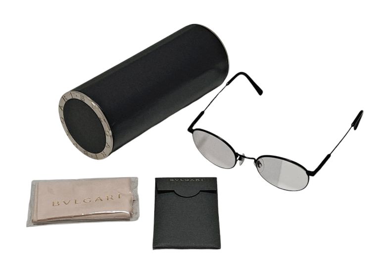 新品同様 ブルガリ メガネフレーム ロゴ ブラック 黒 BV1107 メンズ  