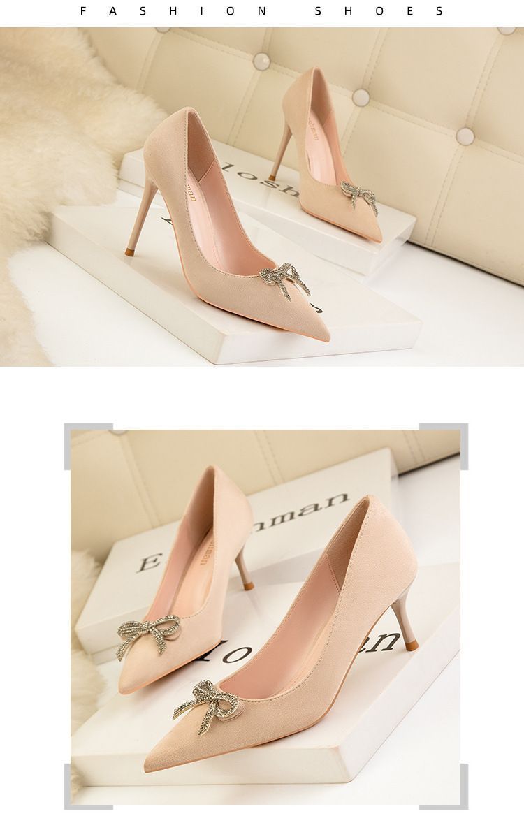 ハイヒール パンプス 6cmヒール 9.5cmヒールスエード ピンヒール