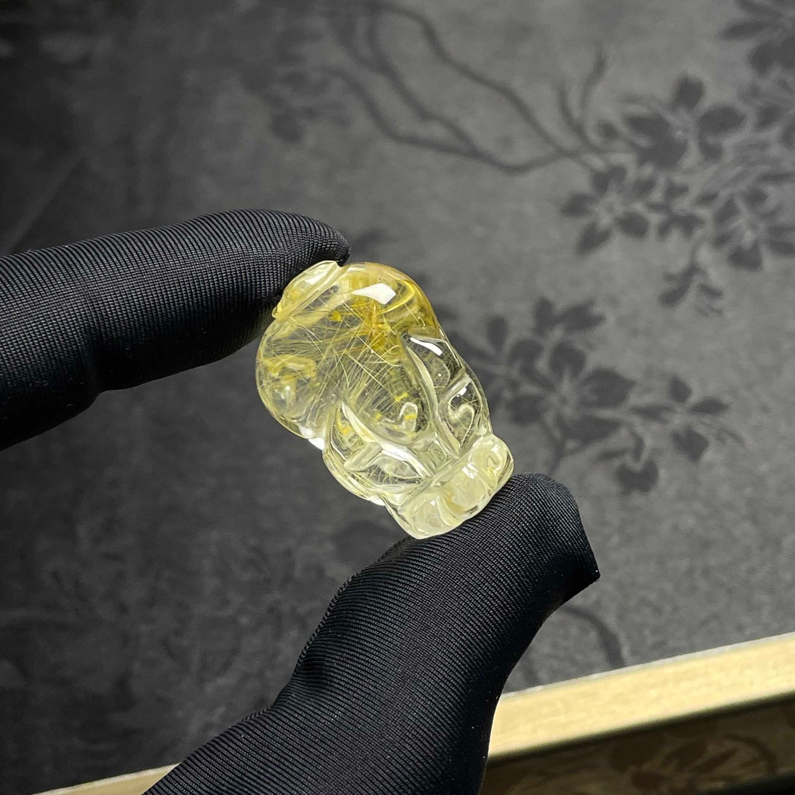 綺麗 EU製タイチンルチル・貔貅黄金針水晶 ゴールド アクセサリー 