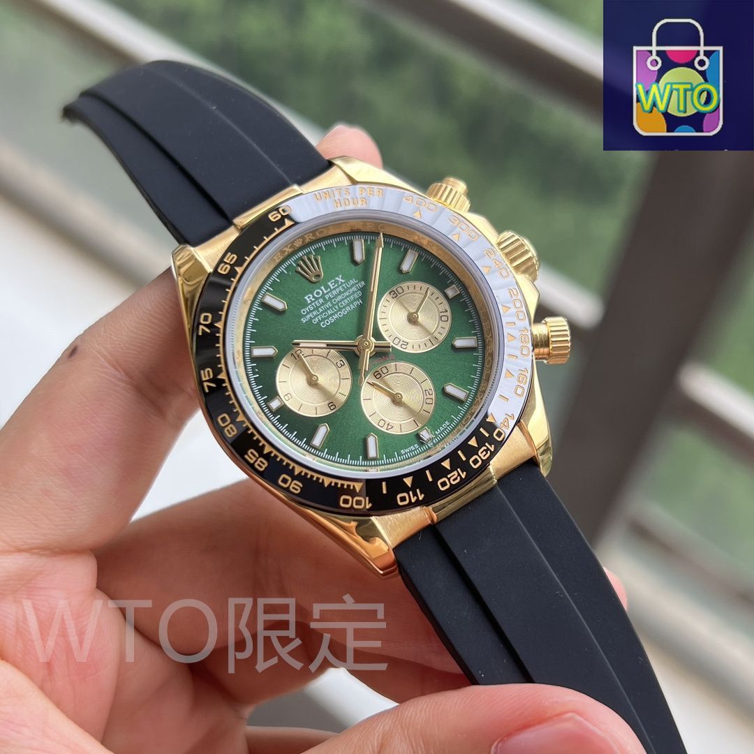 リプロダクト品　ROLEX希少品　コスモグラフデイト　グリーンゴールド　掛け時計 今日特価】ROLEX ロレックス コスモグラフ デイトナ 2025 新金緑