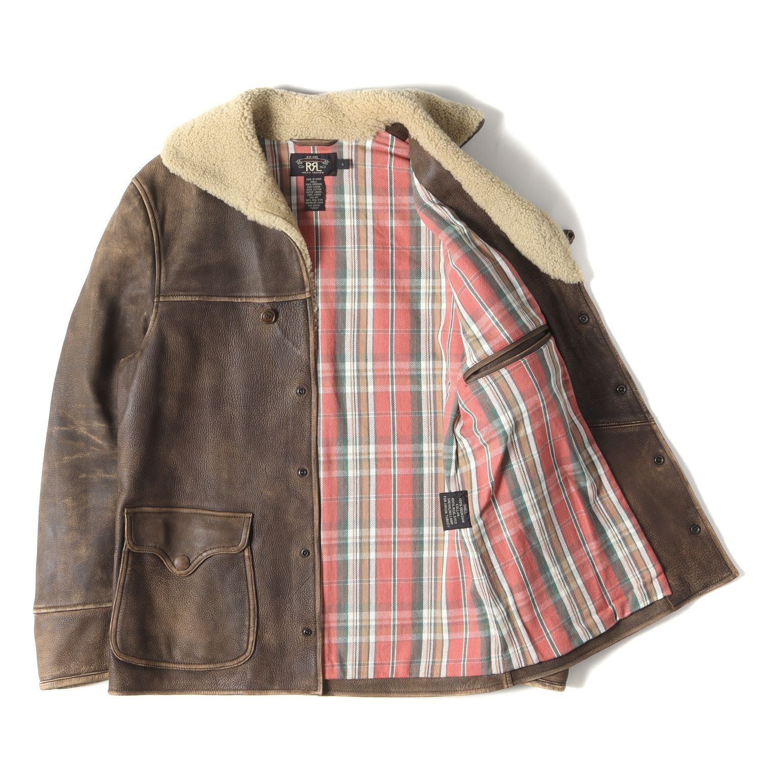 RRL ダブルアールL ダッフルコート ブラウン メンズ M（コート