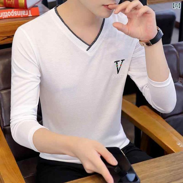[XL]メンズ ファッション 服  オシャレ シンプル 大人 かっこいい 大きいサイズ ストリート 紳士服  春秋 長袖 T シャツ カジュアル 秋服 トップス