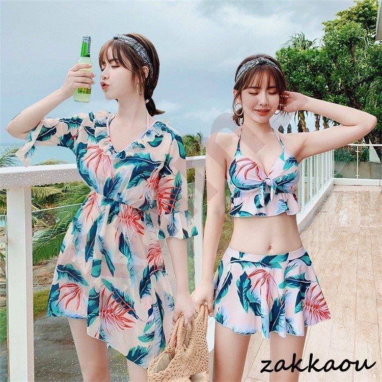 水着 体型カバー タンキニ ビキニ 3点セット水着 レディース
