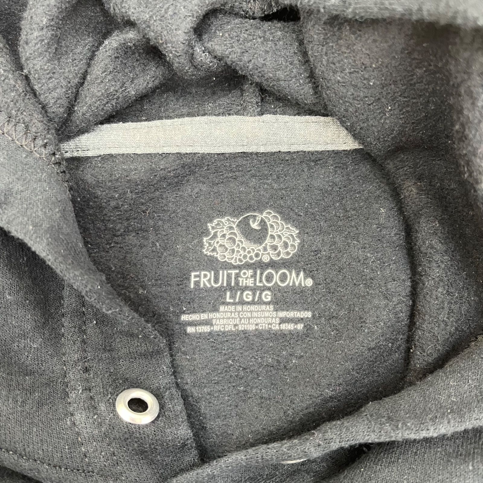 プルオーバーパーカー フード テキサス州デザイン ブラック Lサイズ メンズ 男女兼用