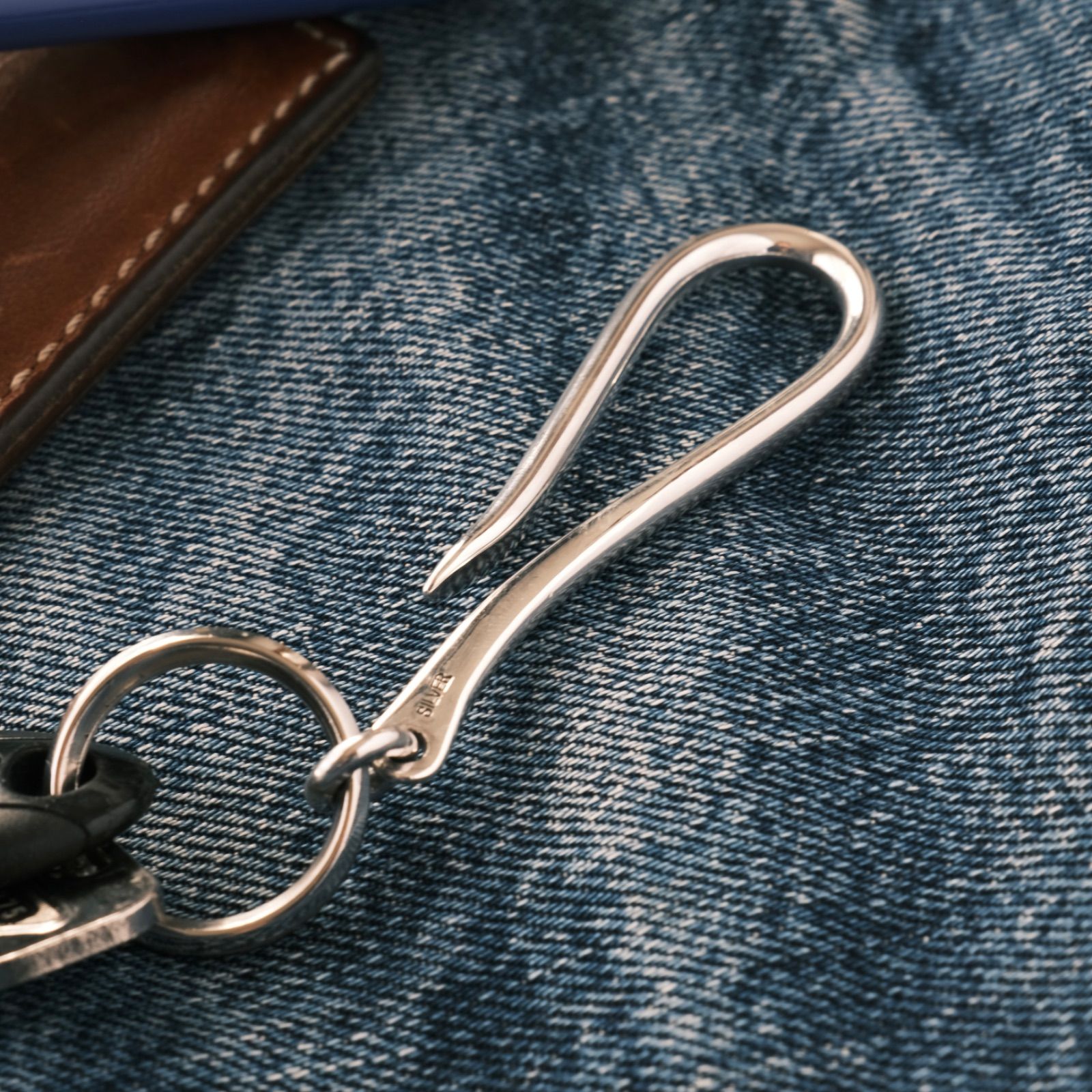 シルバー925製 キーフック k-02 ウォレットチェーンカスタム