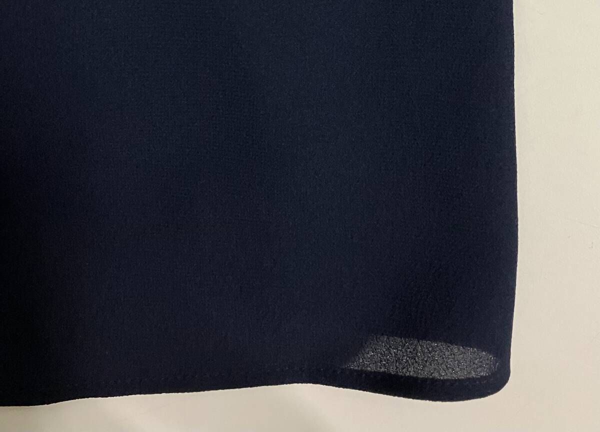 ジョーゼット配色 ネイビー