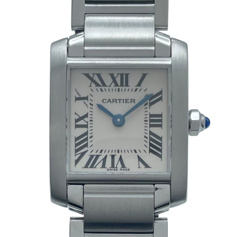 カルティエ Cartier タンクフランセーズSM W51008Q3 ホワイト SS レディース 腕時計