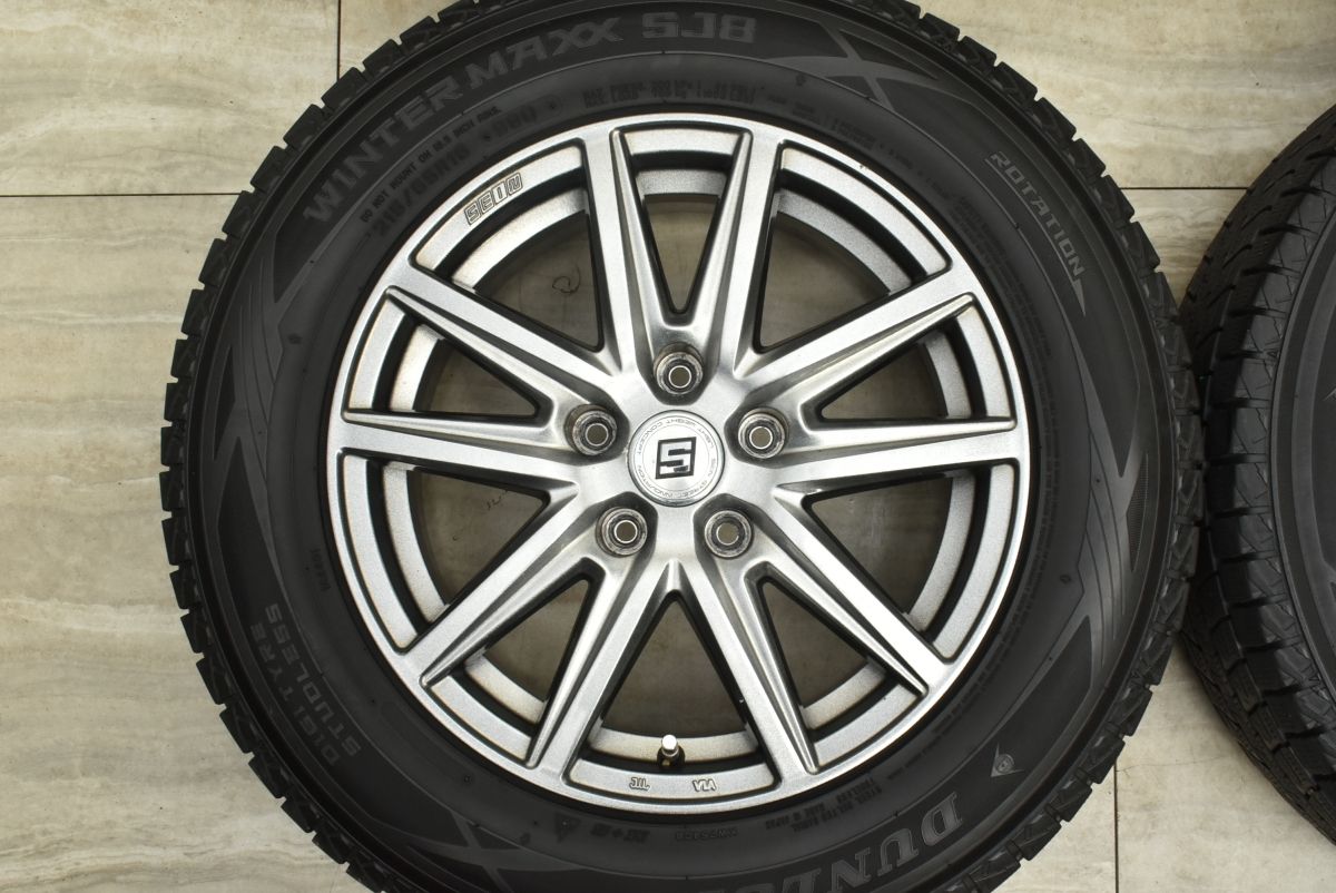 品 SEIN 16in 6.5J 38 PCD114.3 ダンロップ ウィンターマックス SJ8 215 65R16 アルファード ヴェルファイア エルグランド