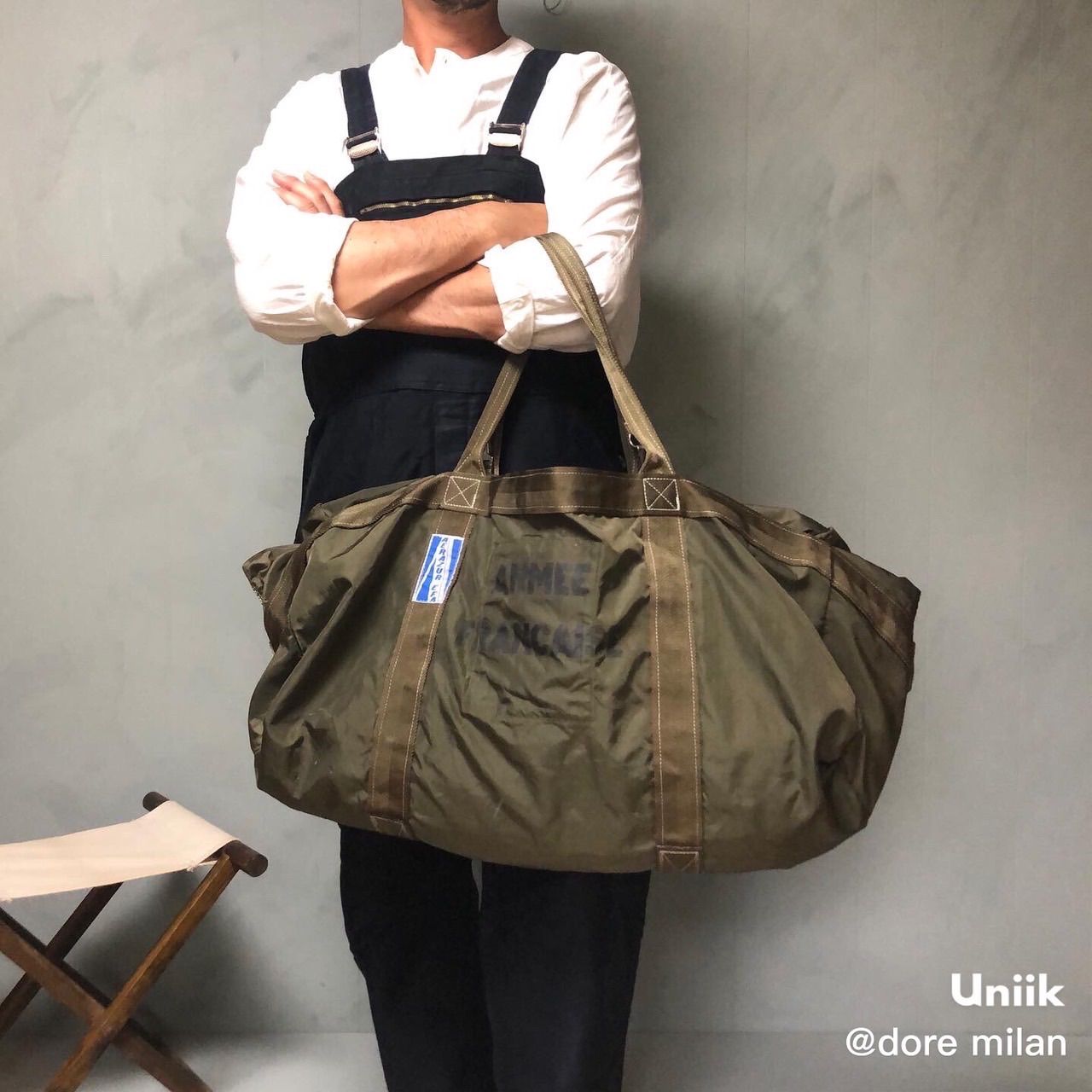 【ヴィンテージ】80s フランス軍パラシュートバッグ ヴィンテージ】80s フランス軍パラシュートバッグ