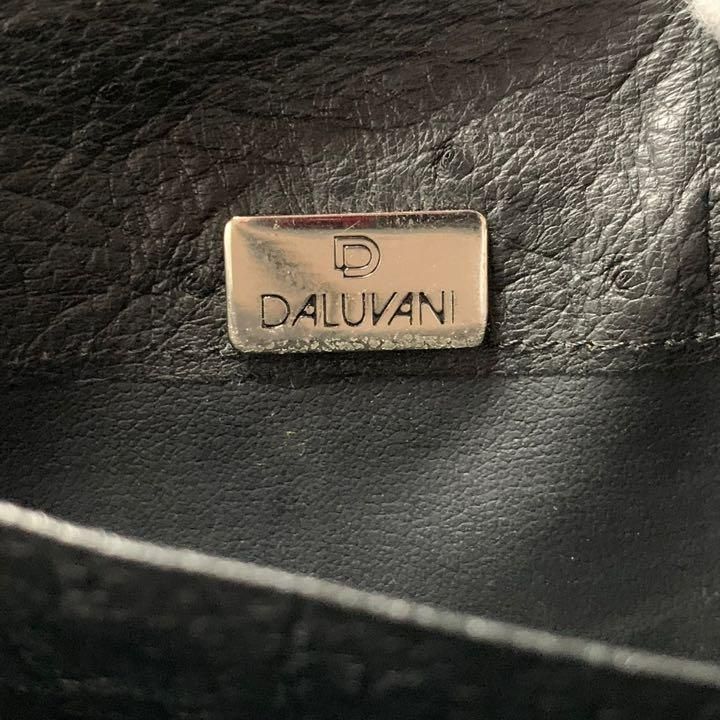 DALUVANI ダルバー二 長財布 オーストリッチ 高級レザー 黒 収納多い