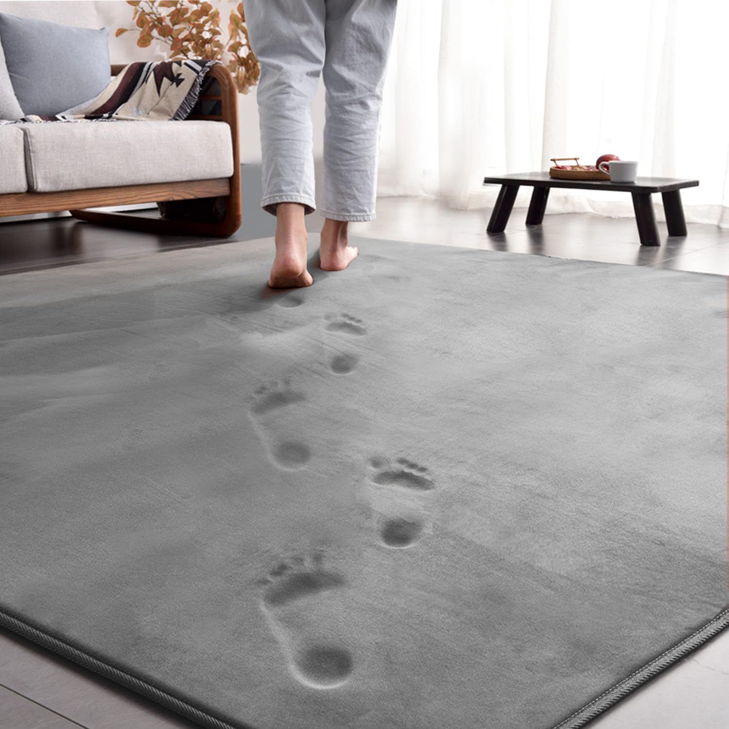 ホットカーペットカバー 厚い 滑り止め付 じゅうたん 洗える 撥水加工 190x240cm 防ダニ 厚手15mm 抗菌 3畳 床暖房ホットカーペット対応 低反発 ラグ フランネル ラグマット らぐまっと カーペッ