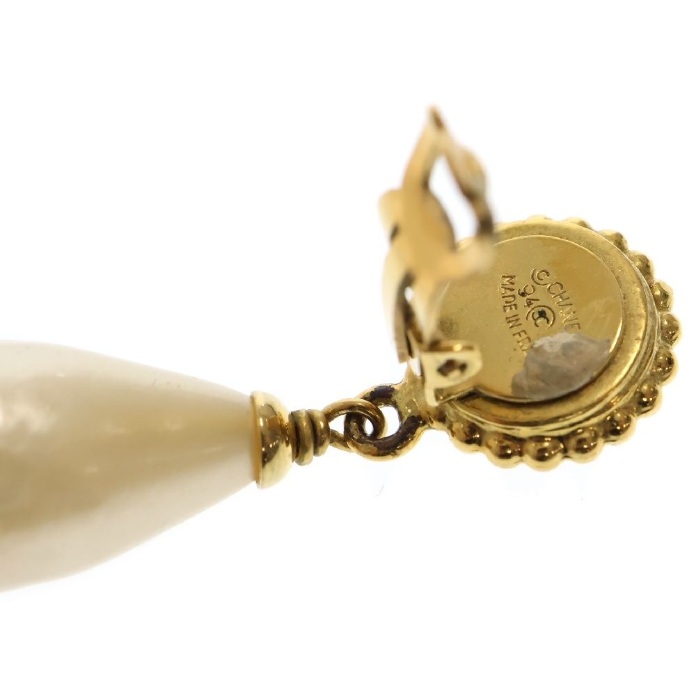 CHANEL (シャネル) クローバー パール イヤリング GP ゴールド 94P  