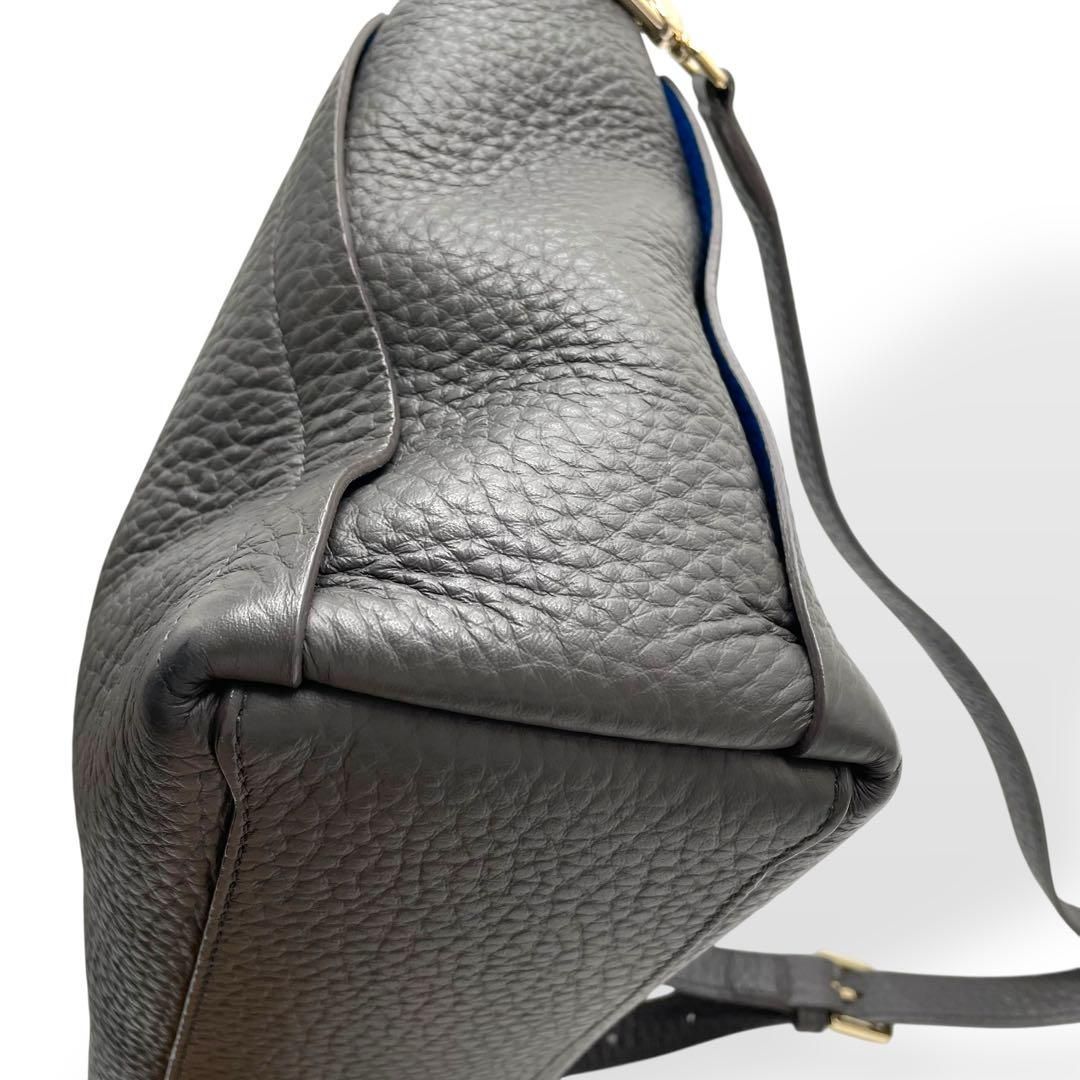 極美品 FURLA カプリッチョ 2way ショルダーバッグ グレー 保存