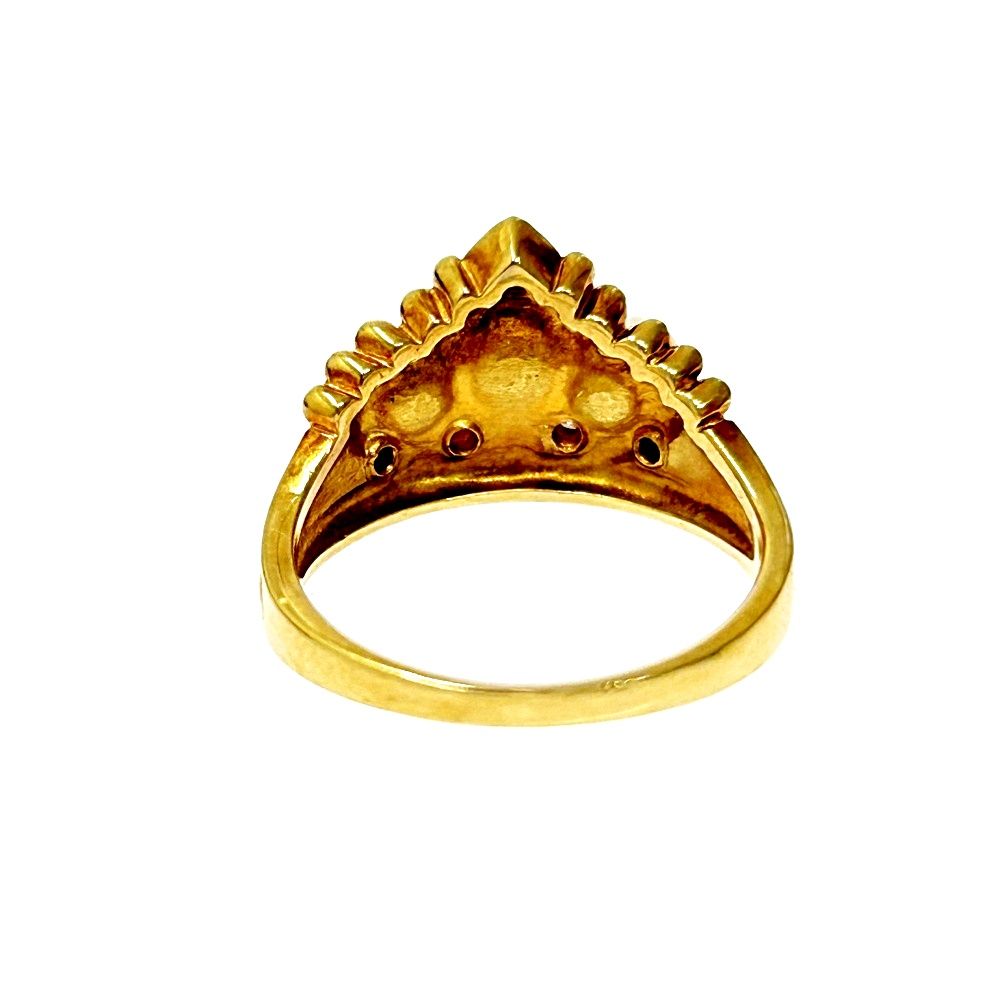 未使用保管品　ティアラ型リング　パール　ダイヤ　k18 ラスト1点 中古】【箱付き】 MIKIMOTO ミキモト パール ダイヤモンド K18
