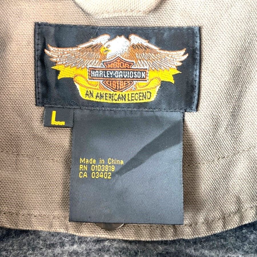 レナツ　ハーレーダビッドソン　デニム　ブルゾン短丈ワッペン裏地プリント　L 楽天市場】古着 ハーレーダビッドソン Harley-Davidson デニム