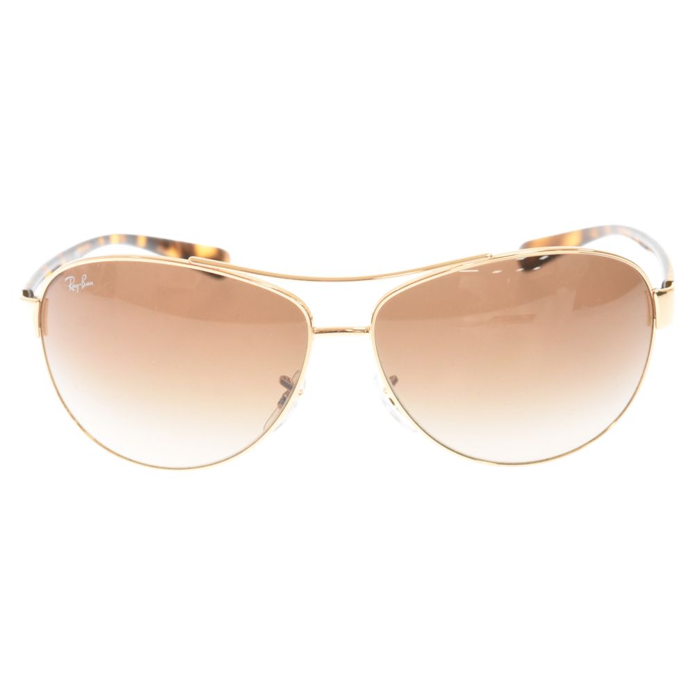 Ray Ban (レイバン) ポリッシュ ガンメタル サングラス アイウェア ブラウン/ゴールド FB3386