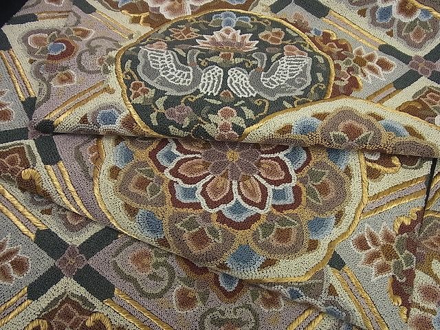 平和屋着物□袋帯 総刺繍 花鳥文 金銀糸 逸品 DAAJ3669jm 平和屋1□最