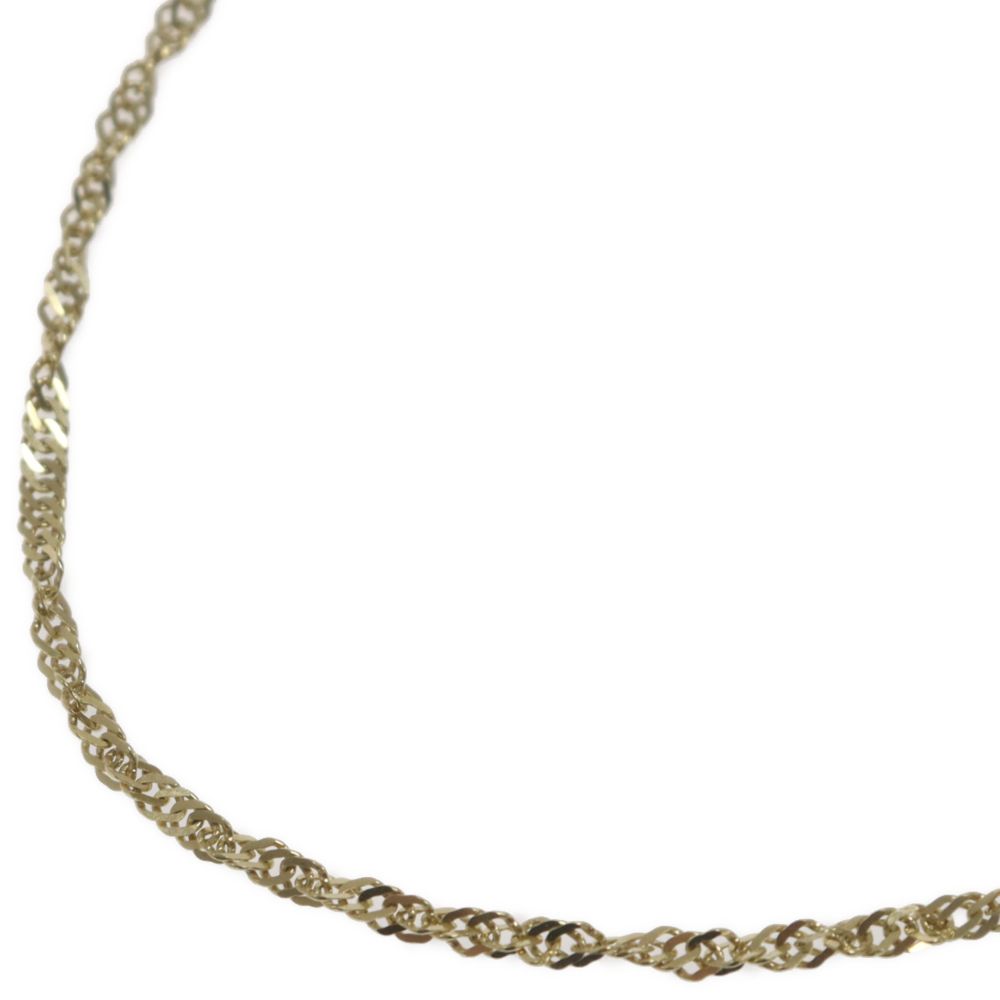 AVALANCHE（アバランチ） 10KYG スクリューチェーンネックレス 10K イエローゴールド スクリューネックレス 幅2mm 40cm-60cm