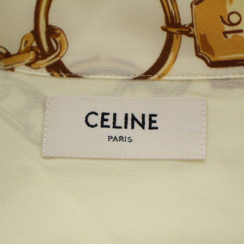 セリーヌ CELINE 22AW ラヴァリエールシャツ クレープ ド シーヌ