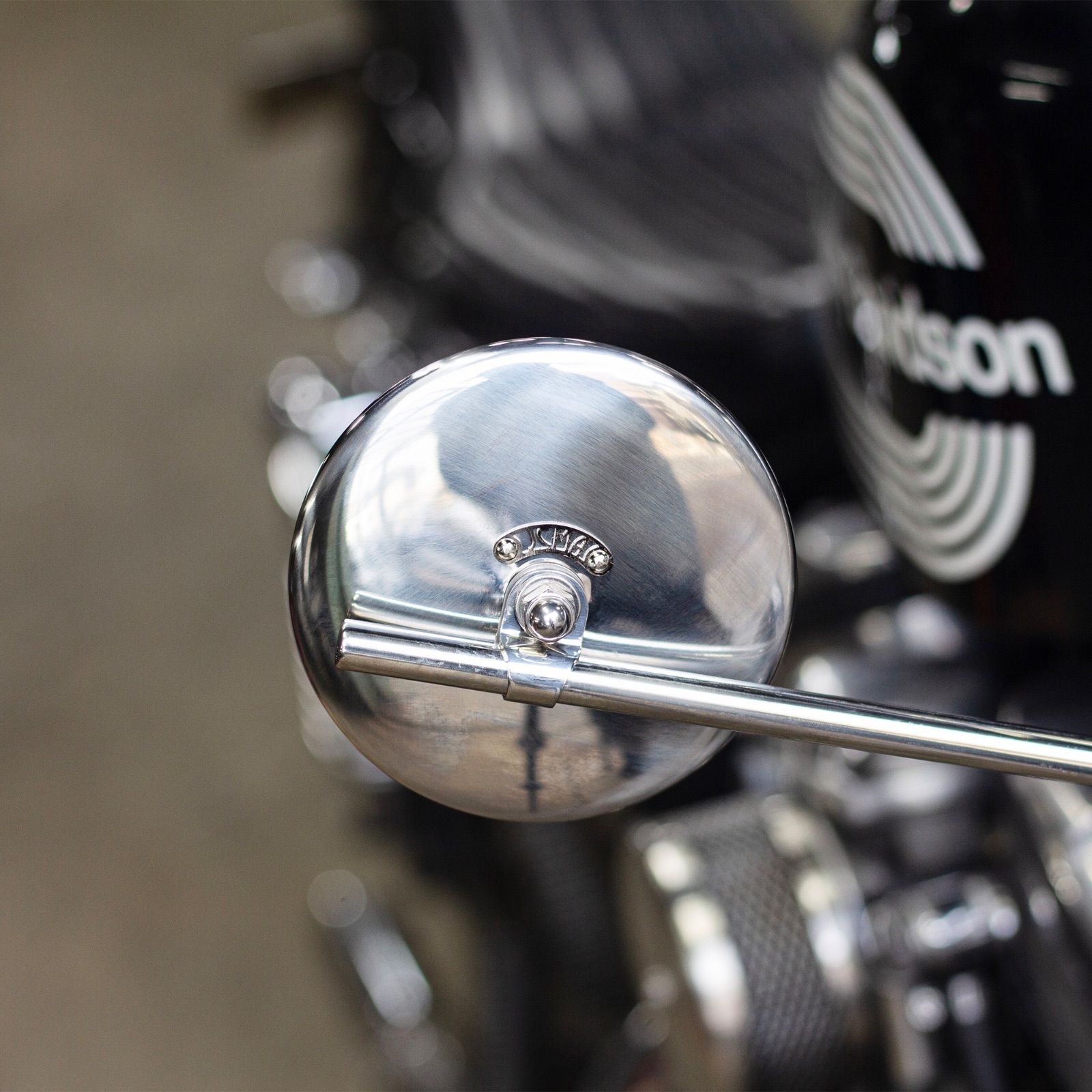 JCMAミラー φ100 ポリッシュ ハーレーダビッドソン用 MOTOR ROCK (MR