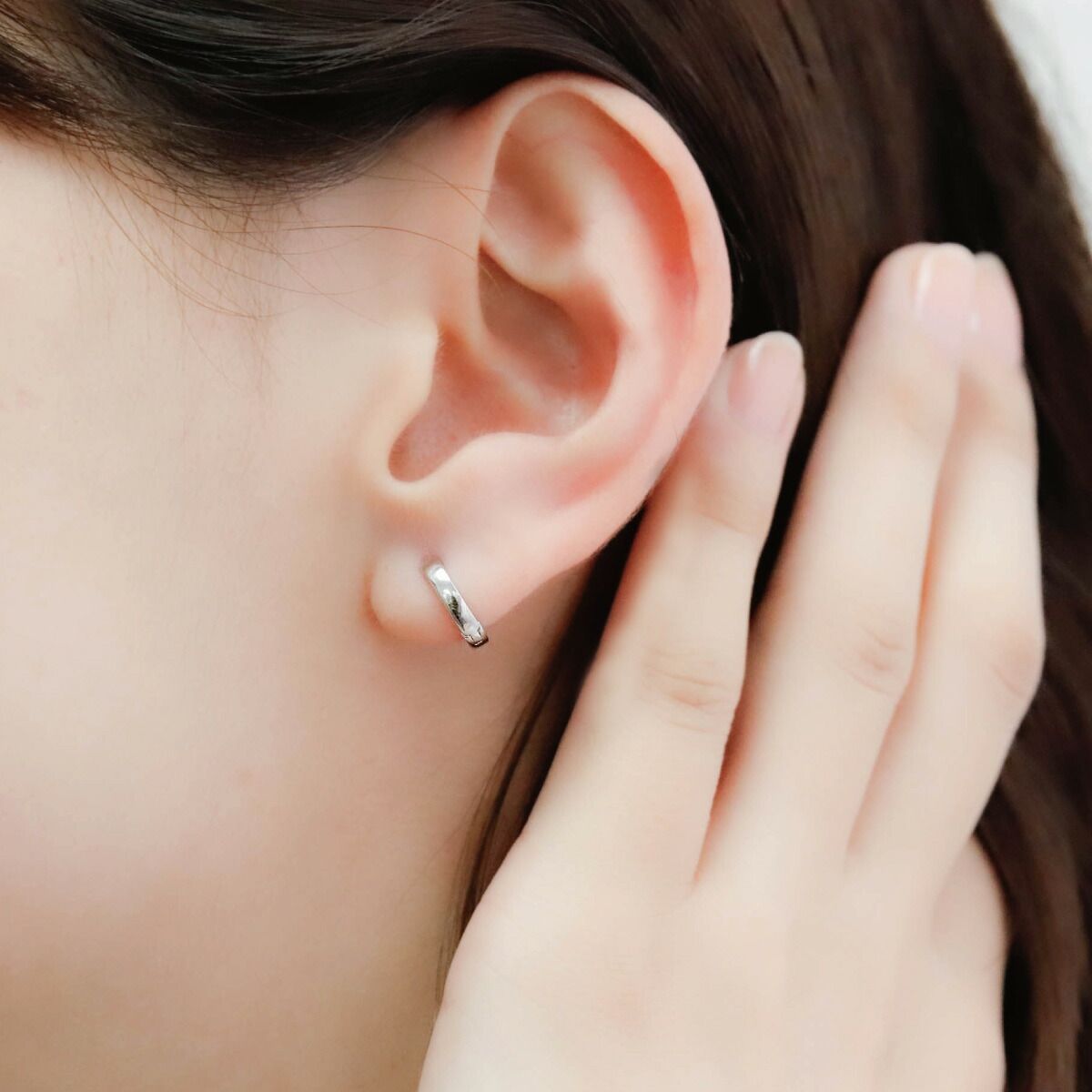 e.m.（イーエム）の「2Psetジルコニアフープピアス/カップル ピアス 