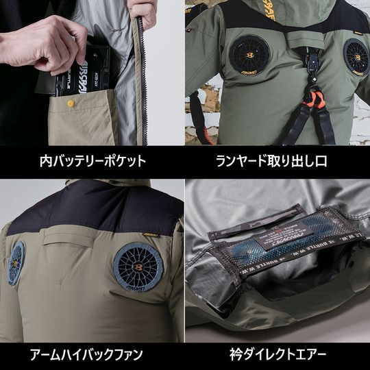 バートル BURTLE エアークラフト AC2086 ハイバック XLブラック BURTLE (ハイバックファン取付設計モデル)バートル エアー