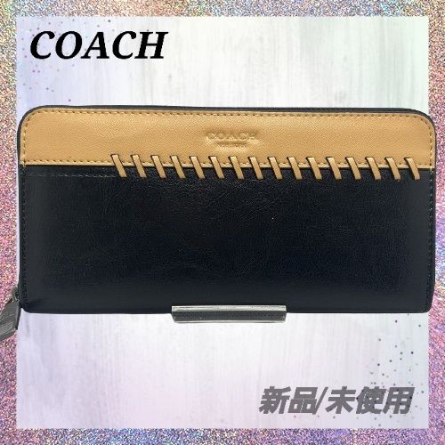 新品/未使用COACH ベースボール ステッチ アコーディオンウォレット 長財布