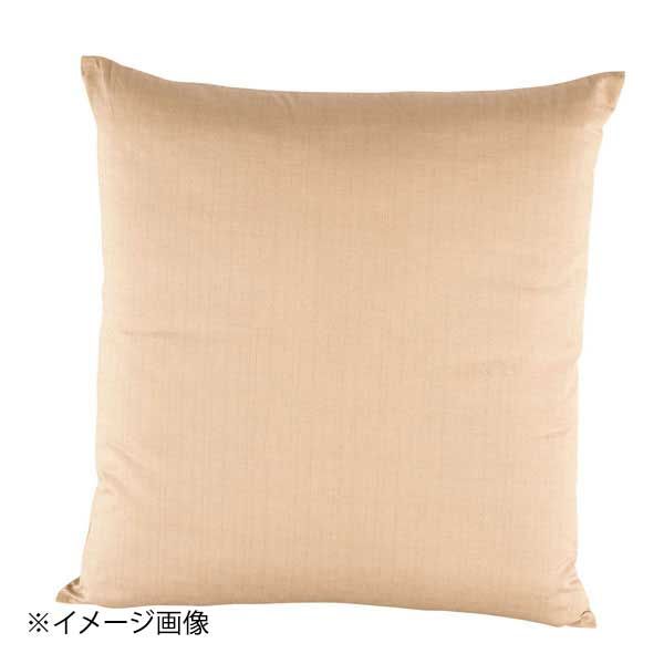 【新品】綿 座布団 つむぎ調無地 薄茶 550×510 セット