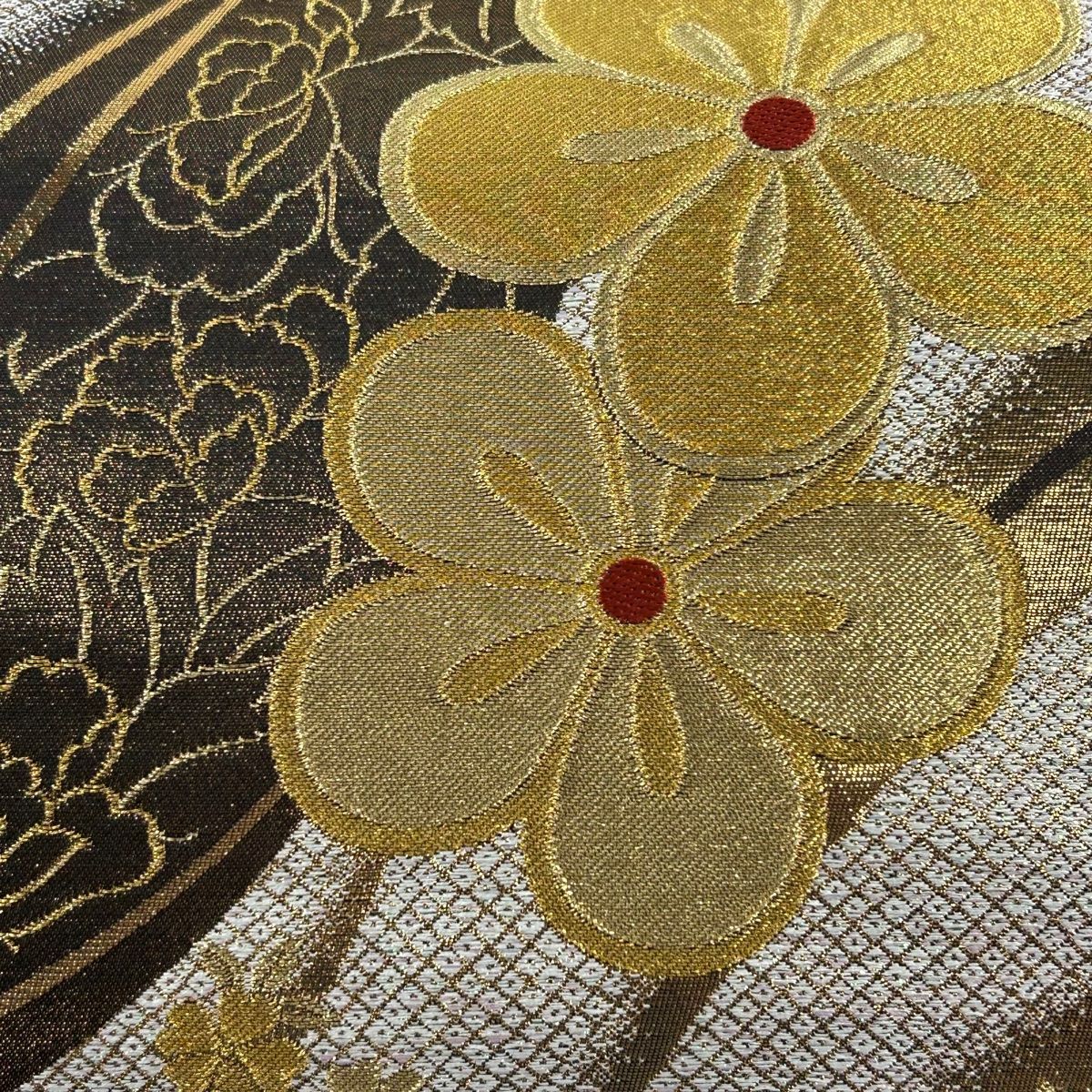 花美人着物■六通柄袋帯　引箔　逸品 p977