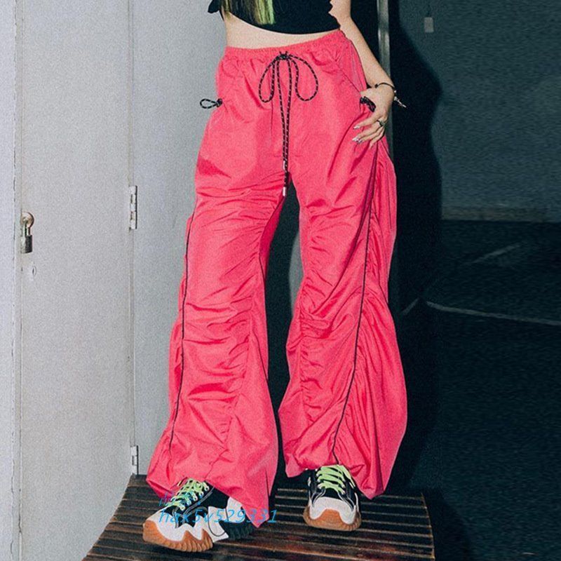 美品♪プリーツプリーズ ジョガーパンツ ドット 総柄 ライトパープル 2