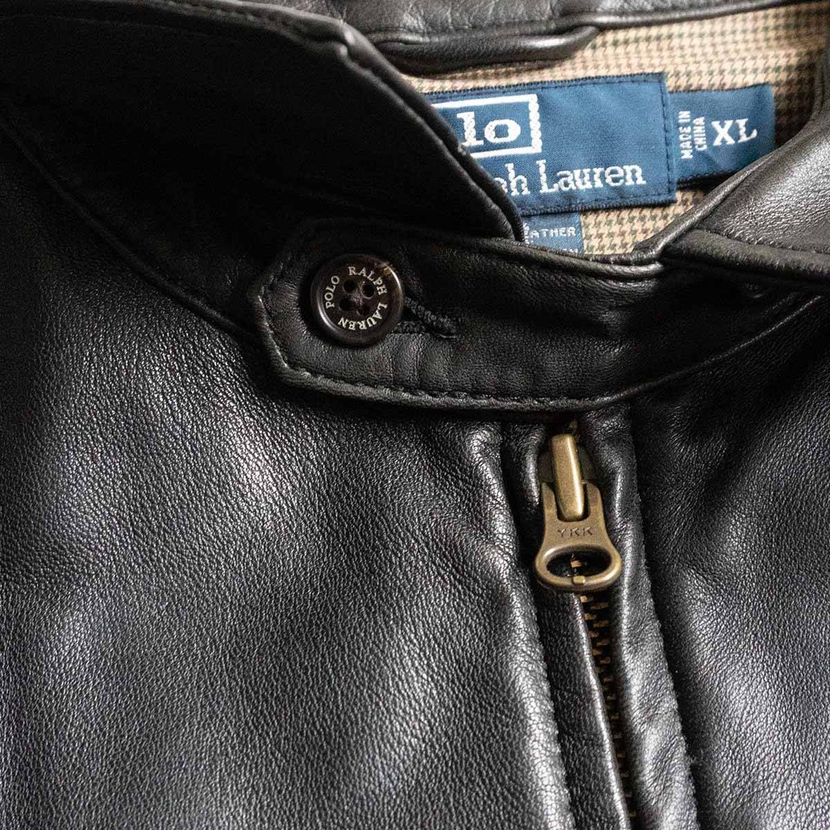 POLO Ralph Lauren ラム　レザージャケット 最高級品】POLO RALPH LAUREN 【ラムレザー スウィングトップ