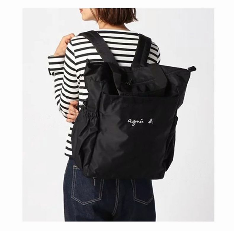 本日のみ アニエスベー 2way マザーズリュック黒 マザーズバッグ