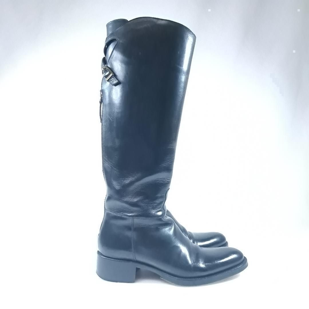 サルトル ジョッキーブーツ ロングブーツ 35 ベルト バックジップ